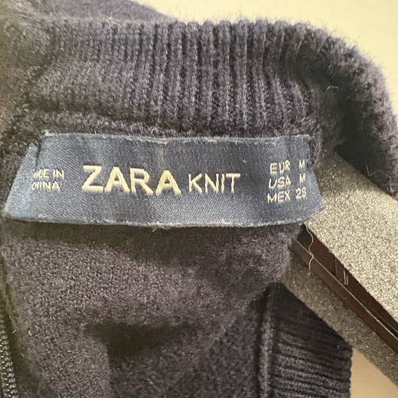 Zara Knit Navy Mini Dress - Picture 3 of 3